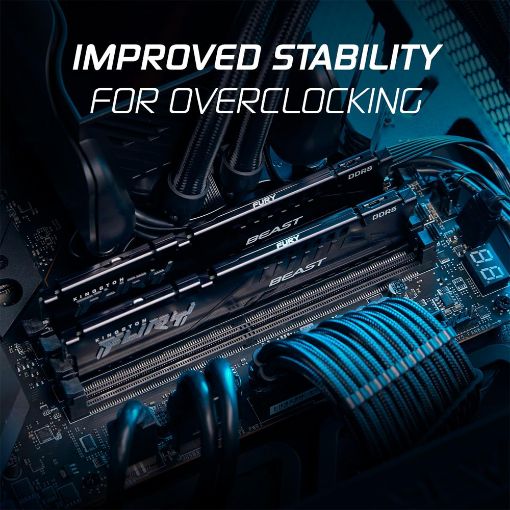 Εικόνα της Ram Kingston Fury Beast 64GB (2x32GB) DDR5-6000MHz CL30 Black KF560C30BBEK2-64