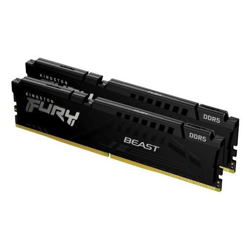 Εικόνα της Ram Kingston Fury Beast 64GB (2x32GB) DDR5-6000MHz CL30 Black KF560C30BBEK2-64