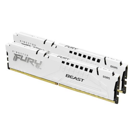 Εικόνα της Ram Kingston Fury Beast 32GB (2x16GB) DDR5-6000MHz CL30 White KF560C30BWEK2-32