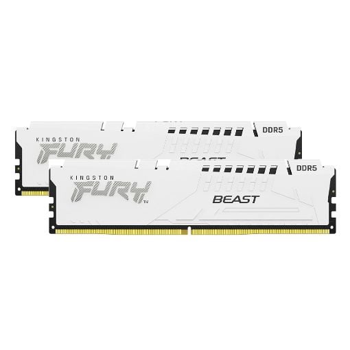 Εικόνα της Ram Kingston Fury Beast 32GB (2x16GB) DDR5-6000MHz CL30 White KF560C30BWEK2-32