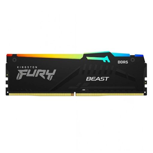 Εικόνα της Ram Kingston Fury Beast 64GB (4x16GB) DDR5-6000MHz CL40 RGB Black KF560C40BBAK4-64