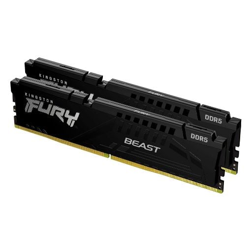 Εικόνα της Ram Kingston Fury Beast 64GB (2x32GB) DDR5-6000MHz CL36 Black KF560C36BBE2K2-64