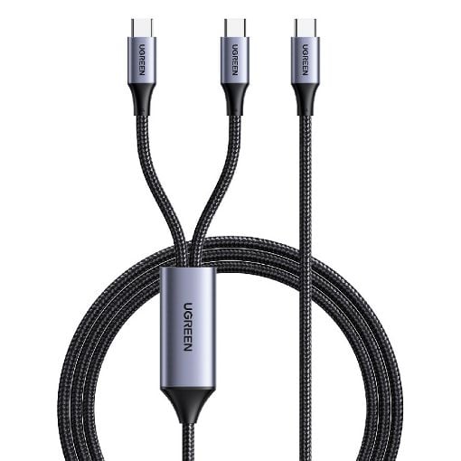 Εικόνα της Καλώδιο Ugreen US561 USB-C to 2x USB-C PD 100W 1.5m 35087
