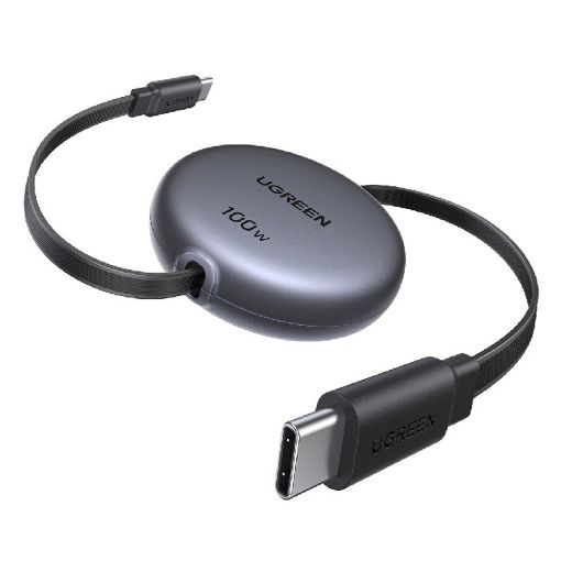 Εικόνα της Καλώδιο Ugreen L531 USB-C to USB-C PD 100W Retractable 1m Grey/Black 65905