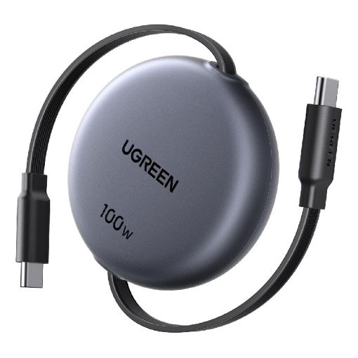 Εικόνα της Καλώδιο Ugreen L531 USB-C to USB-C PD 100W Retractable 1m Grey/Black 65905
