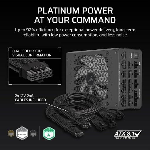 Εικόνα της Τροφοδοτικό Corsair HX1500i Shift 1500W Cybenetics Platinum Full Modular CP-9020269-EU