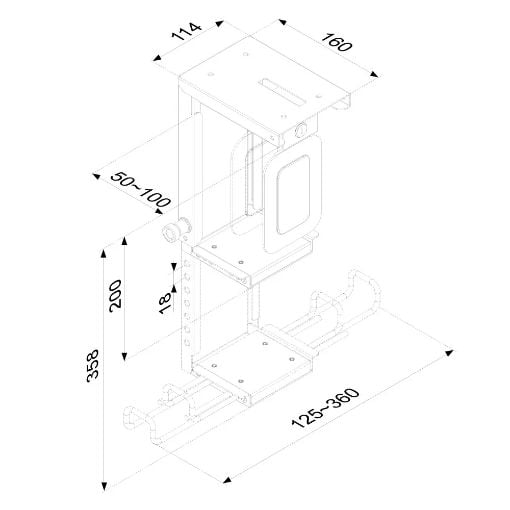 Εικόνα της Βάση Γραφείου Υπολογιστή CPU Holder Neomounts Black CPU-D075BLACK/LK