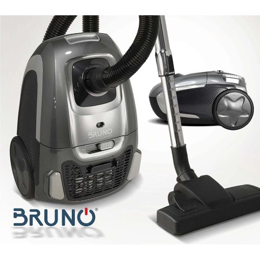 Εικόνα της Ηλεκτρική Σκούπα Bruno με Σακούλα 3.5lt 800W Γκρι BRN-0136