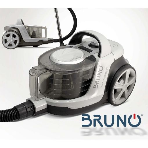 Εικόνα της Ηλεκτρική Σκούπα Bruno με Κάδο 3lt Κυκλωνικής Τεχνολογίας 800W White/Grey BRN-0137
