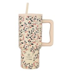 Εικόνα της Θερμός Estia Straw Tumbler XL Save The Aegean 900ml Bloom Beige 01-35181
