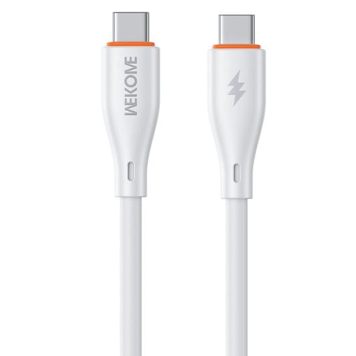 Εικόνα της Καλώδιο WK USB-C to USB-C 65W 1m White WDC-68