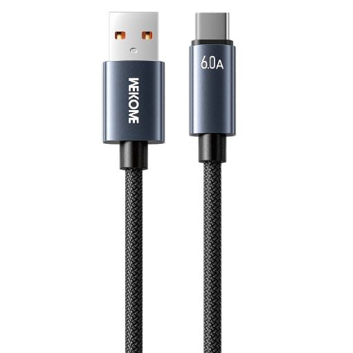 Εικόνα της Καλώδιο WK USB-A  to USB-C 66W 1.2m Black WDC-63a