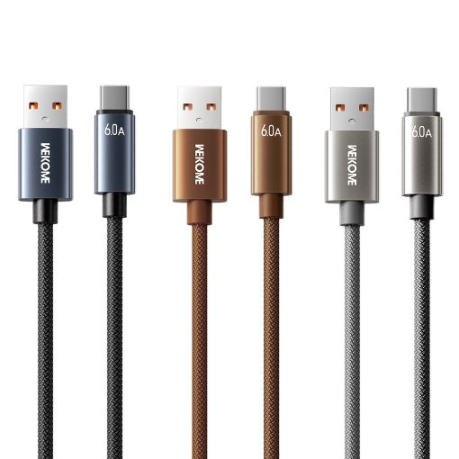 Εικόνα της Καλώδιο WK USB-A  to USB-C 66W 1.2m Brown WDC-63a