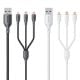 Εικόνα της Καλώδιο WK 3-in-1 USB-A to USB-C / Lightning / Micro-USB 66W 1.2m Black WDC-79