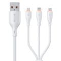 Εικόνα της Καλώδιο WK 3-in-1 USB-A to USB-C / Lightning / Micro-USB 66W 1.2m White WDC-79