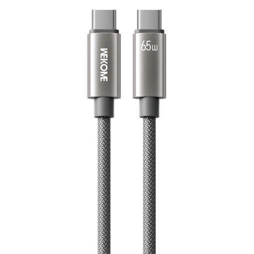 Εικόνα της Καλώδιο WK USB-C to USB-C PD 65W 1.2m Grey WDC-64