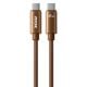 Εικόνα της Καλώδιο WK USB-C to USB-C PD 65W 1.2m Brown WDC-64