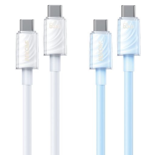 Εικόνα της Καλώδιο WK USB-C to USB-C 65W 1.2m White WDC-74