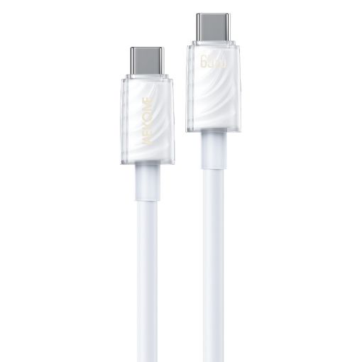 Εικόνα της Καλώδιο WK USB-C to USB-C 65W 1.2m White WDC-74