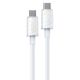 Εικόνα της Καλώδιο WK USB-C to USB-C 65W 1.2m White WDC-74