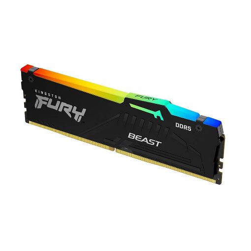 Εικόνα της Ram Kingston Fury Beast 32GB DDR5-5600MHz CL40 RGB Black KF556C40BB2A-32