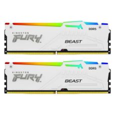 Εικόνα της Ram Kingston Fury Beast 32GB (2x16GB) DDR5-5600MHz CL40 RGB White KF556C40BWAK2-32