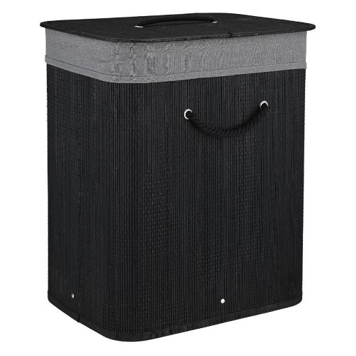Εικόνα της Καλάθι Απλύτων Estia Bamboo Essentials Πτυσσόμενο 60lt 40x30x50cm Μαύρο 02-34597