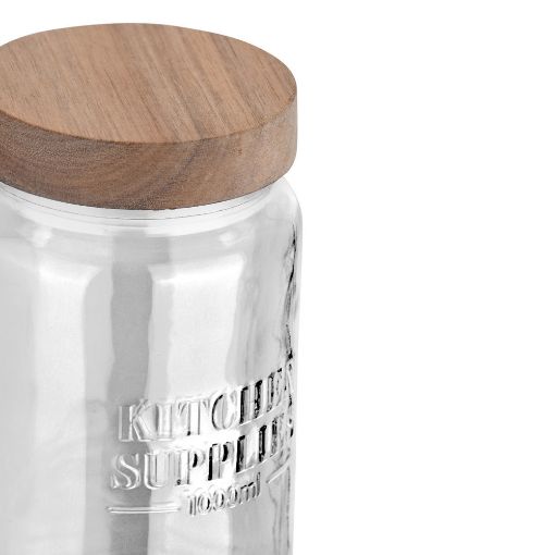 Εικόνα της Δοχείο Αποθήκευσης Estia Allure Γυάλινο 1000ml 10x10x18cm 01-31497