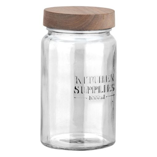 Εικόνα της Δοχείο Αποθήκευσης Estia Allure Γυάλινο 1000ml 10x10x18cm 01-31497