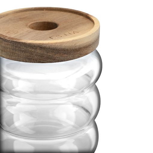 Εικόνα της Δοχείο Αποθήκευσης Estia Allure Γυάλινο 500ml 9.5x9.5x12cm 01-31510