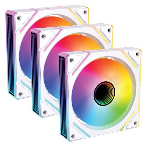 Εικόνα της Case Fan Monarch Gear Zephyrus RGB 6-Pin 120mm (3-Pack) White 1305240004-WH