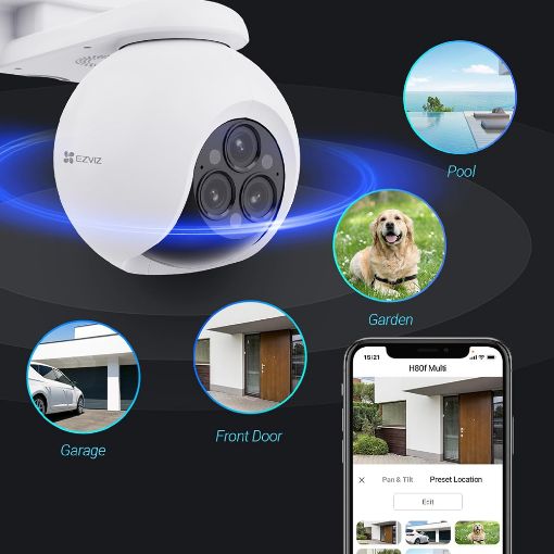Εικόνα της Outdoor IP Camera Ezviz H80f Multi 2K+ Triple-Lens Pan/Tilt Wireless