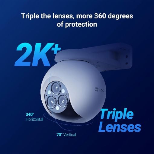 Εικόνα της Outdoor IP Camera Ezviz H80f Multi 2K+ Triple-Lens Pan/Tilt Wireless