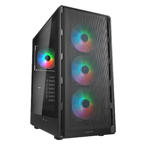 Εικόνα της Cougar AirFace Pure RGB Tempered Glass Black 382GA50.0001
