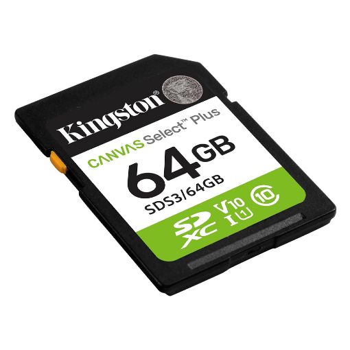 Εικόνα της Κάρτα Μνήμης SDXC Kingston Canvas Select Plus Class 10 64GB UHS-I U1 SDS3/64GB