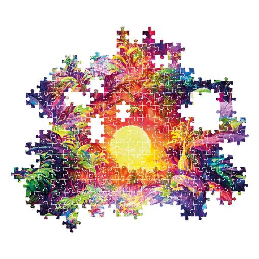 Εικόνα της Clementoni - Puzzle ColorBoom Collection Psychedelic Jungle Sunrise 500pcs 35530