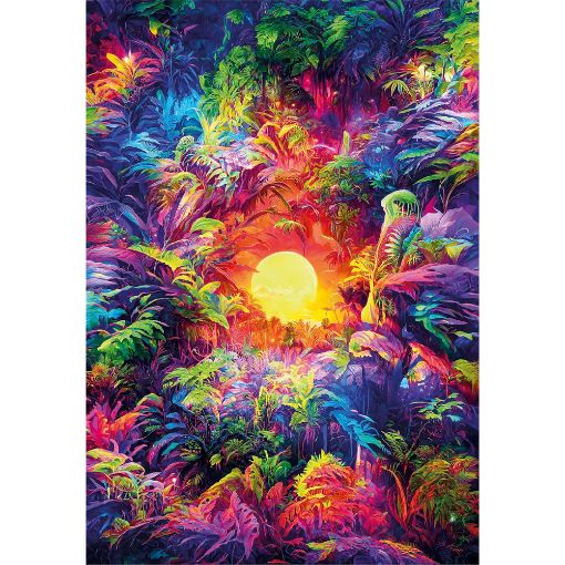 Εικόνα της Clementoni - Puzzle ColorBoom Collection Psychedelic Jungle Sunrise 500pcs 35530