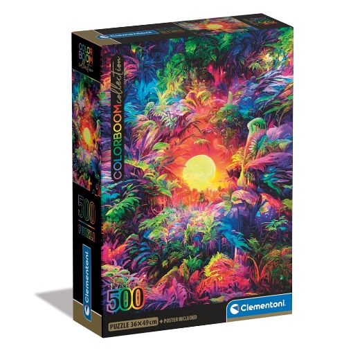 Εικόνα της Clementoni - Puzzle ColorBoom Collection Psychedelic Jungle Sunrise 500pcs 35530