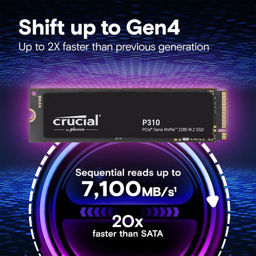 Εικόνα της Δίσκος SSD Crucial P310 2TB PCIe Gen4 NVMe 2280 M.2 CT2000P310SSD8