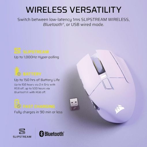 Εικόνα της Ποντίκι Corsair Scimitar Elite SE MMO RGB Wireless White CH-9314011-WW