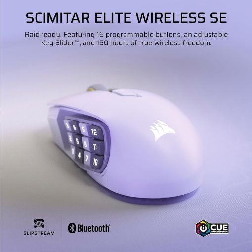 Εικόνα της Ποντίκι Corsair Scimitar Elite SE MMO RGB Wireless White CH-9314011-WW