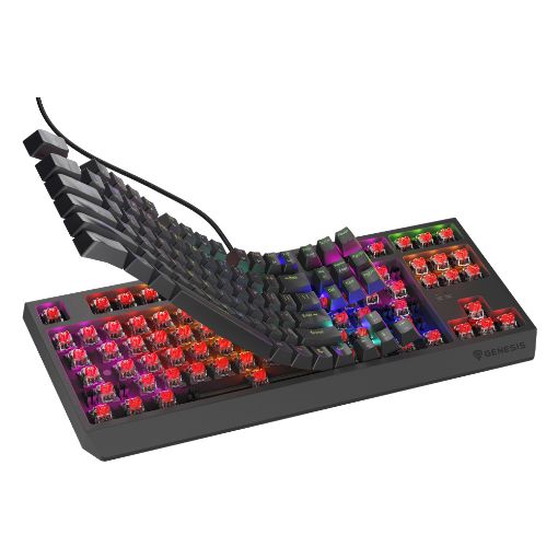 Εικόνα της Πληκτρολόγιο Genesis Thor 230 TKL Lite Hot-Swappable Red Switches (US) BLack NKG-2076