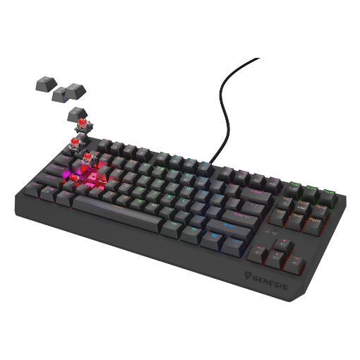 Εικόνα της Πληκτρολόγιο Genesis Thor 230 TKL Lite Hot-Swappable Red Switches (US) BLack NKG-2076