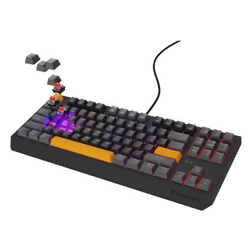 Εικόνα της Πληκτρολόγιο Genesis Thor 230 TKL RGB Hot-Swappable Red Switches (US) Anchor Gray Positive NKG-2081