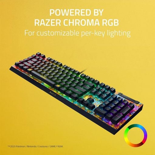 Εικόνα της Πληκτρολόγιο Razer BlackWidow V4 X Pokemon Kanto Starters & Skin Green Switches (US) RZ03-04704200-R3M1