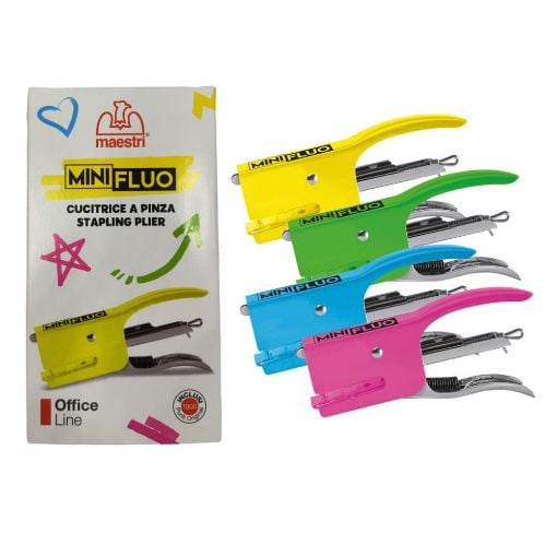Εικόνα της Συρραπτικό Χειρός Romeo Maestri Mini Plier No.10 Διάφορα Neon Χρώματα + Νο10 Σύρματα 0014030