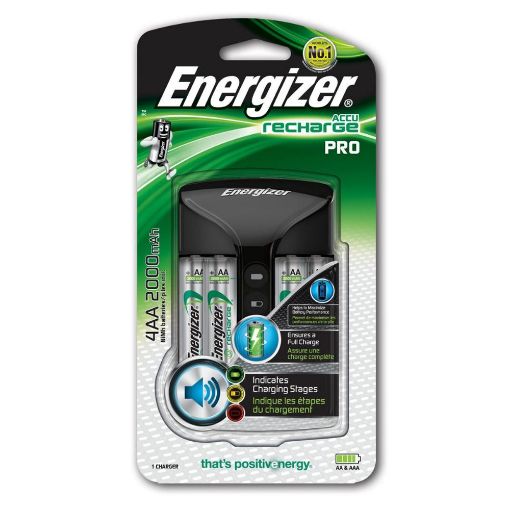 Εικόνα της Φορτιστής Μπαταριών Energizer Accu Recharge Pro Ni-MH AA/AAA + Μπαταρίες AA 2000mAh 4τμχ 17548