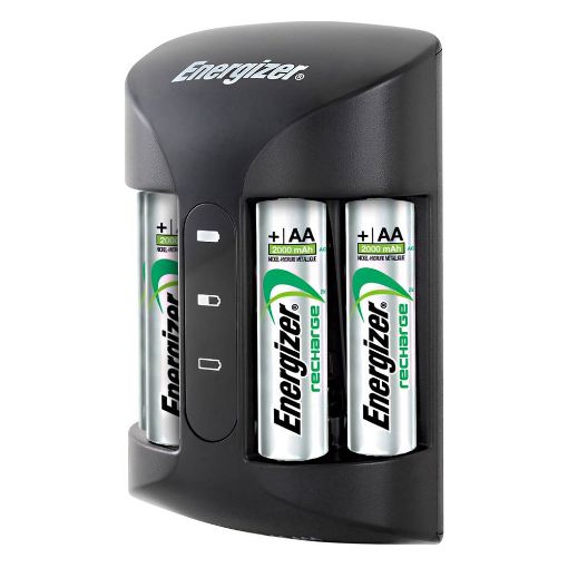 Εικόνα της Φορτιστής Μπαταριών Energizer Accu Recharge Pro Ni-MH AA/AAA + Μπαταρίες AA 2000mAh 4τμχ 17548