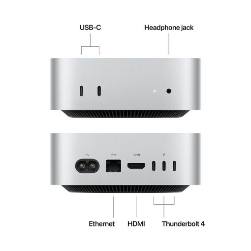 Εικόνα της Apple Mac Mini M4 16GB 512GB SSD 10‑core GPU Silver MU9E3GR/A