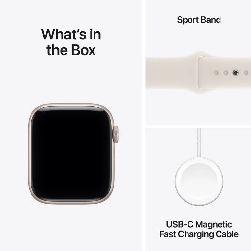 Εικόνα της Apple Watch SE 3 GPS + Cellular 40mm Aluminium Starlight with Starlight Sport Band (S/M) MEP64QL/A
